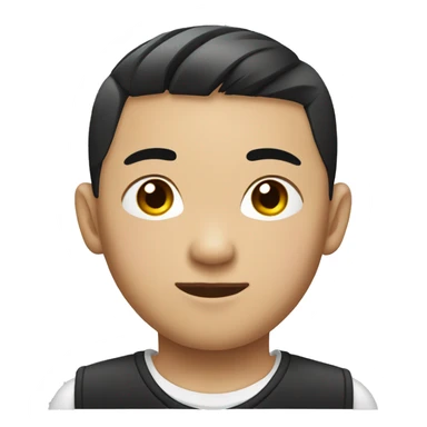 a handsome Chinese boy with a tattoo on his face sticker