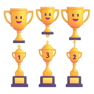3 winners in 1st, 2nd & 3rd place emoji show  sticker