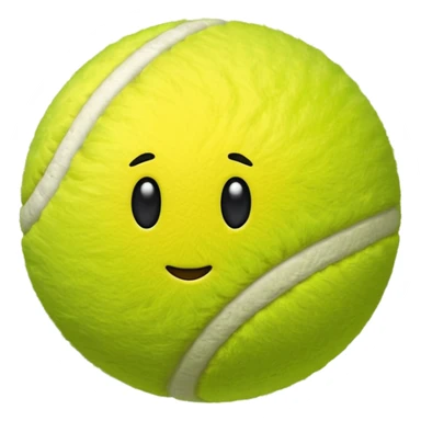 tennis ball bright fuzzy sphere sticker