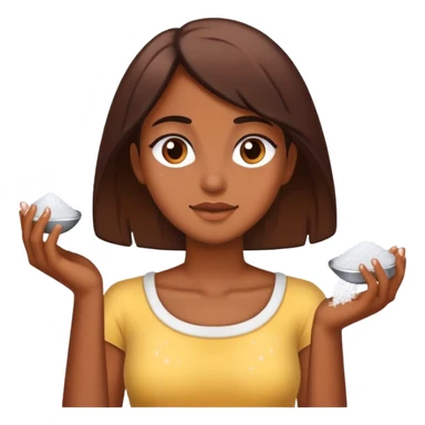 female salt bae sprinkling salt sticker