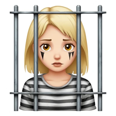girl behind jail bars sticker