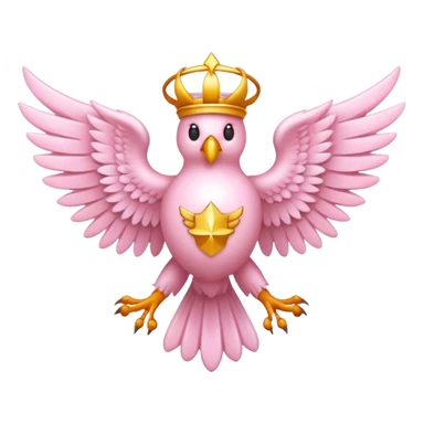 6 winged seraphim light pink emblem sticker
