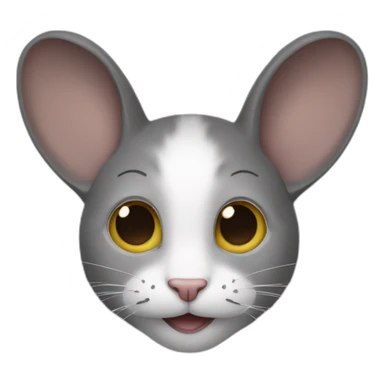 une souris sur un chat sticker