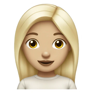 blonde girl with cream husky  sticker