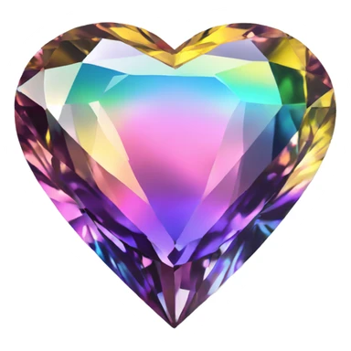 Heart shaped 56-carat rainbow diamond sticker