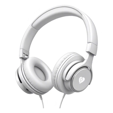 White aesthetic headphones sticker