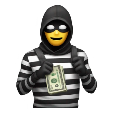A robber emoji sticker