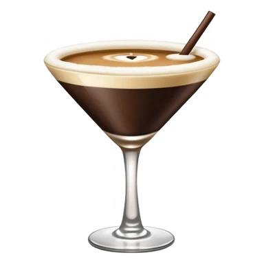 espresso martini with foam no straw sticker