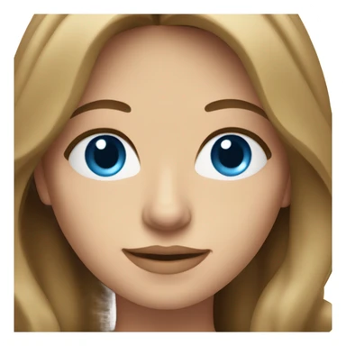 female blue eyed brown long hair psychologist sticker