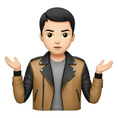 cool men person shrug pose sticker