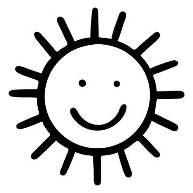 smiling sun sticker