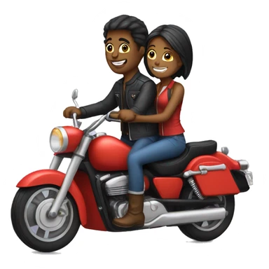 couple on motorcycle sticker