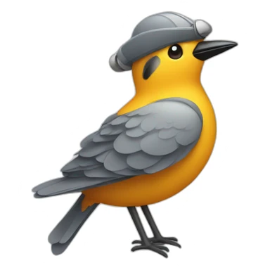 Bird with propellor cap sticker