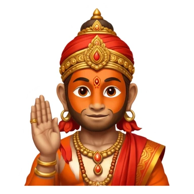 Hanuman ji god giving blessings with his on hand sticker