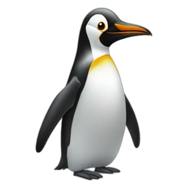 Pingouin s'écrase dans la neige sticker