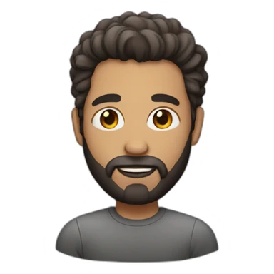 man with beard and normal hairstyle sticker
