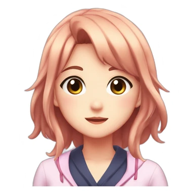 Monika from the game Doki Doki Literature Club sticker