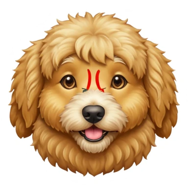 Sweet old golden doodle dog love  sticker