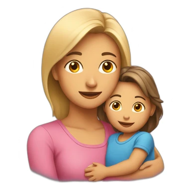 A mother and a child sticker