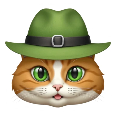 Un chat avec un chapeau sticker