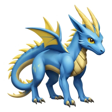 Manectric-Lucio-Draco-Fakémon-hybrid-creature (full body), 4 legs sticker