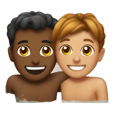 Friends in sauna celebrating birthday  sticker