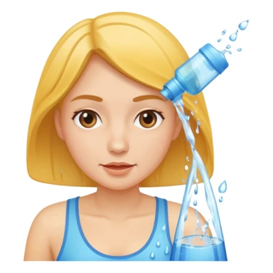 Woman squirting sticker