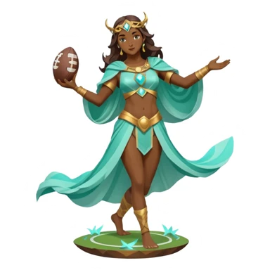 fantasy magic tarot card low poly goddess football sticker
