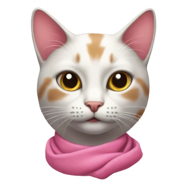 Cat with pink lady sticker