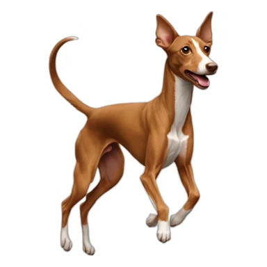 brown podenco jumping sticker
