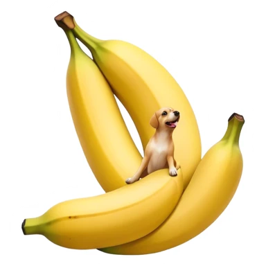 Dog as a banana sticker