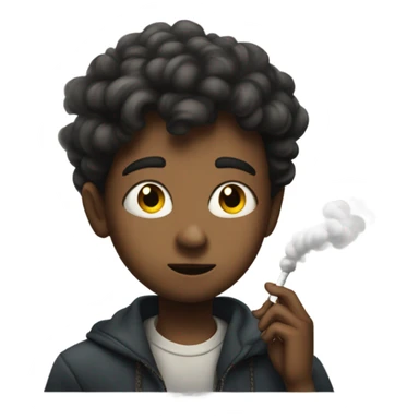 mysterious boy smoking sticker