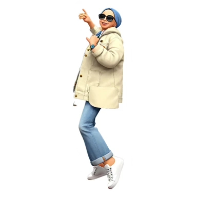 casual style with denim look sticker