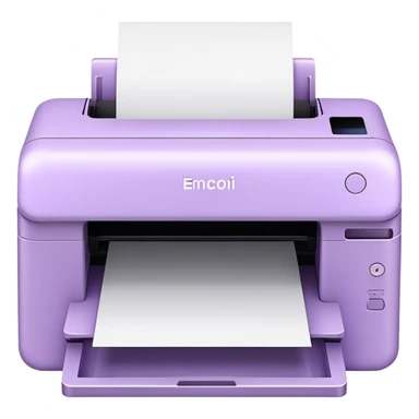 Aesthetic printer in lavender color sticker