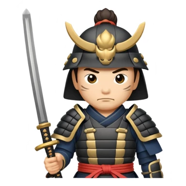 Samurai ready for action sticker