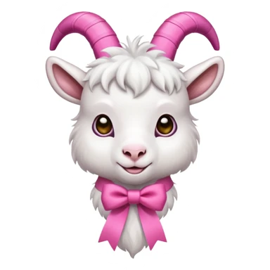 goat with ribbon pookie sticker