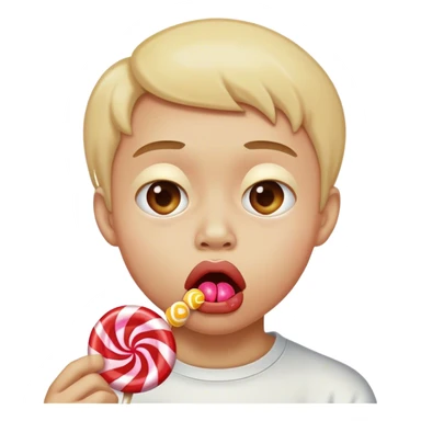 a puckered face reacting to a super sour candy sticker