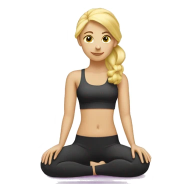 blonde girl doing pilates sticker