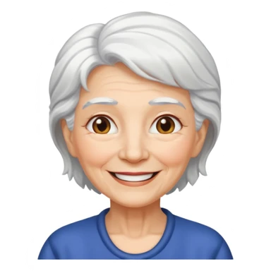 White hair grandma sticker