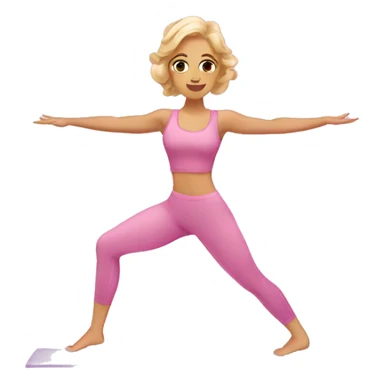 pilates pink aesthetic sticker