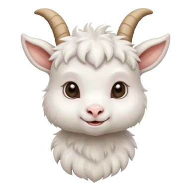white baby goat haft body sticker