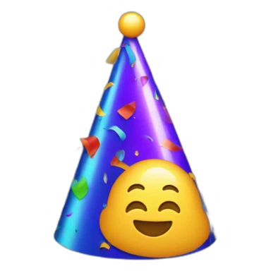party hat confetti sticker