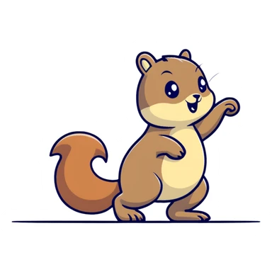 squirrel twerking with a big butt sticker