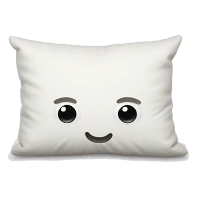 White pillow hairy sticker