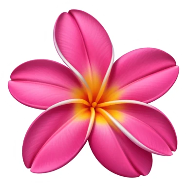 frangipani flower, hot pink sticker