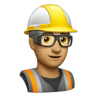 construction sécuriter casque blanc sticker