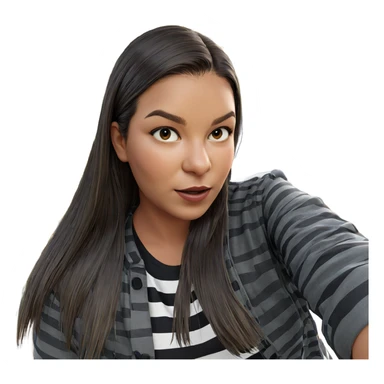 girl in striped shirt outdoors sticker