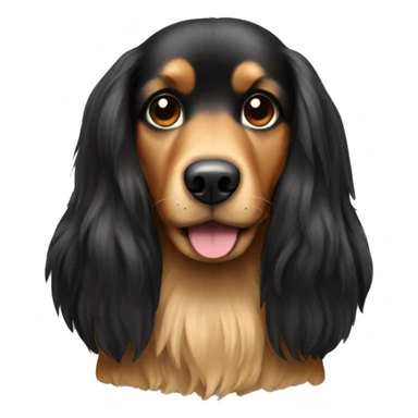 Black and tan long haired dog sticker