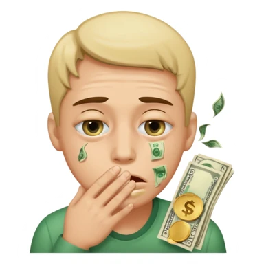 money eyes vomiting sticker