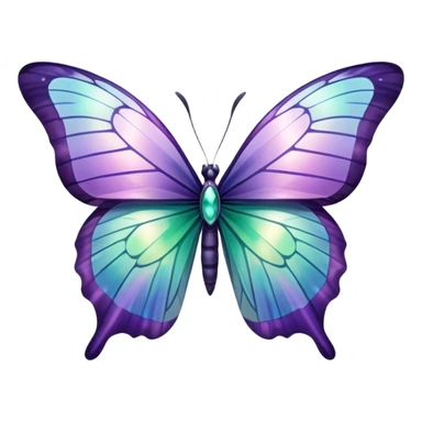 Iridescent Fluorite butterfly sticker